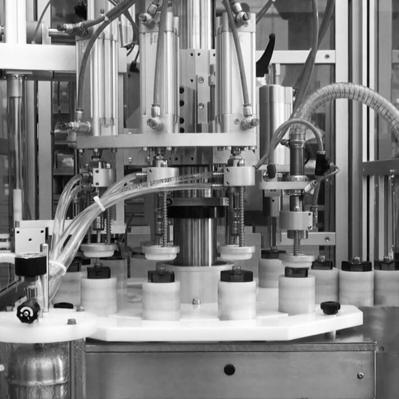 Automatic Industrial Machine for Production and Packaging of Products in White Containers — BOLD Factory