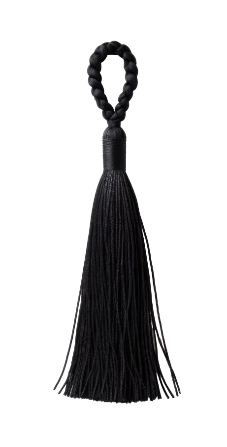 Nappa decorativa nera: accessorio per flacone di profumo